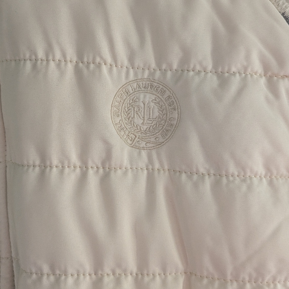 Ralph Lauren Aztec Western Preppy puffer Jacket pink and gray size L athleisure - Picture 4 of 9